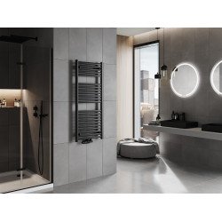 Mexen Hades Fürdöszobai radiátor 1200 x 500 mm, 562 W, fekete - W104-1200-500-00-70 Törölközö száritó radiátor Törölközö száritó radiátor Fürdöszobai radiátor Fürdöszobai radiátor 493834 Mexen