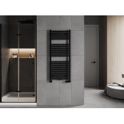 Mexen Hades Fürdöszobai radiátor 1200 x 500 mm, 562 W, fekete - W104-1200-500-00-70 Törölközö száritó radiátor Törölközö száritó radiátor Fürdöszobai radiátor