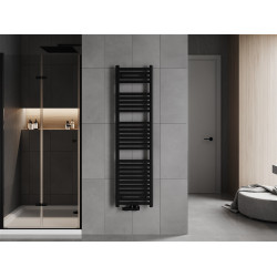 Mexen Hades Fürdöszobai radiátor 1500 x 400 mm, 574 W, fekete - W104-1500-400-00-70 Törölközö száritó radiátor Törölközö száritó radiátor Fürdöszobai radiátor