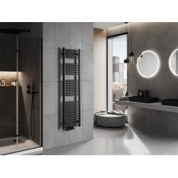 Mexen Hades Fürdöszobai radiátor 1500 x 400 mm, 574 W, fekete - W104-1500-400-00-70 Törölközö száritó radiátor Törölközö száritó radiátor Fürdöszobai radiátor Fürdöszobai radiátor 493834 Mexen