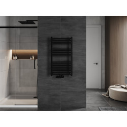Mexen Mars Fürdöszobai radiátor 900 x 500 mm, 370 W, fekete - W110-0900-500-00-70 Törölközö száritó radiátor Törölközö száritó radiátor Fürdöszobai radiátor