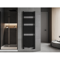 Mexen Hades Fürdöszobai radiátor 1800 x 600 mm, 988 W, fekete - W104-1800-600-00-70 Törölközö száritó radiátor Törölközö száritó radiátor Fürdöszobai radiátor
