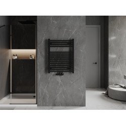 Mexen Pluton Fürdöszobai radiátor 800 x 600 mm, 471 W, fekete - W106-0800-600-00-70 Törölközö száritó radiátor Törölközö száritó radiátor Fürdöszobai radiátor