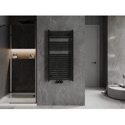 Mexen Pluton Fürdöszobai radiátor 1200 x 600 mm, 718 W, fekete - W106-1200-600-00-70 Törölközö száritó radiátor Törölközö száritó radiátor Fürdöszobai radiátor