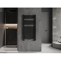 Mexen Pluton Fürdöszobai radiátor 1200 x 600 mm, 718 W, fekete - W106-1200-600-00-70 Törölközö száritó radiátor Törölközö száritó radiátor Fürdöszobai radiátor