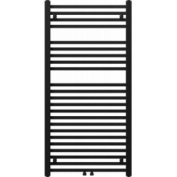 Mexen Pluton Fürdöszobai radiátor 1200 x 600 mm, 718 W, fekete - W106-1200-600-00-70 Törölközö száritó radiátor Törölközö száritó radiátor Fürdöszobai radiátor