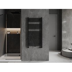 Mexen Pluton Fürdöszobai radiátor 1200 x 600 mm, 718 W, fekete - W106-1200-600-00-70 Törölközö száritó radiátor Törölközö száritó radiátor Fürdöszobai radiátor