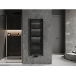 Mexen Pluton Fürdöszobai radiátor 1450 x 500 mm, 712 W, fekete - W106-1450-500-00-70 Törölközö száritó radiátor Törölközö száritó radiátor Fürdöszobai radiátor