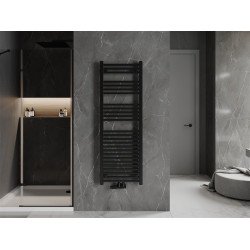 Mexen Pluton Fürdöszobai radiátor 1450 x 500 mm, 712 W, fekete - W106-1450-500-00-70 Törölközö száritó radiátor Törölközö száritó radiátor Fürdöszobai radiátor