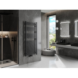 Mexen Pluton Fürdöszobai radiátor 1450 x 600 mm, 826 W, fekete - W106-1450-600-00-70 Törölközö száritó radiátor Törölközö száritó radiátor Fürdöszobai radiátor Fürdöszobai radiátor 493834 Mexen