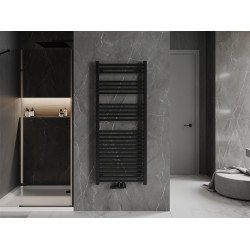 Mexen Pluton Fürdöszobai radiátor 1450 x 600 mm, 826 W, fekete - W106-1450-600-00-70 Törölközö száritó radiátor Törölközö száritó radiátor Fürdöszobai radiátor