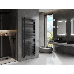 Mexen Pluton Fürdöszobai radiátor 1700 x 600 mm, 980 W, fekete - W106-1700-600-00-70 Törölközö száritó radiátor Törölközö száritó radiátor Fürdöszobai radiátor