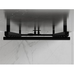 Mexen Saturn Fürdöszobai radiátor 1200 x 500 mm, 409 W, fekete - W108-1200-500-00-70 Törölközö száritó radiátor Törölközö száritó radiátor Fürdöszobai radiátor
