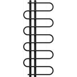 Mexen Kiso Fürdöszobai radiátor 1250 x 500 mm, 256 W, fekete - W114-1250-500-00-70 Törölközö száritó radiátor Törölközö száritó radiátor Fürdöszobai radiátor