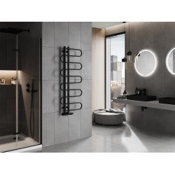 Mexen Kiso Fürdöszobai radiátor 1250 x 500 mm, 256 W, fekete - W114-1250-500-00-70 Törölközö száritó radiátor Törölközö száritó radiátor Fürdöszobai radiátor Fürdöszobai radiátor 493834 Mexen