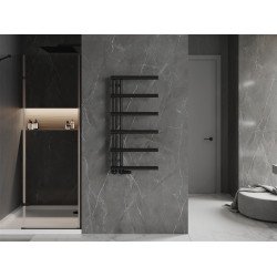 Mexen Jukon Fürdöszobai radiátor 988 x 500 mm, 461 W, fekete - W116-0988-500-00-70 Törölközö száritó radiátor Törölközö száritó radiátor Fürdöszobai radiátor
