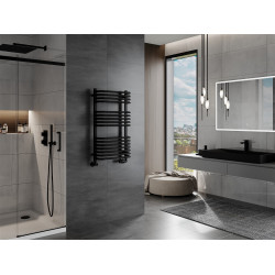 Mexen Apollo Fürdöszobai radiátor 860 x 450 mm, 422 W, fekete - W117-0860-450-00-70 Törölközö száritó radiátor Törölközö száritó radiátor Fürdöszobai radiátor Fürdöszobai radiátor 493834 Mexen