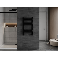 Mexen Apollo Fürdöszobai radiátor 860 x 450 mm, 422 W, fekete - W117-0860-450-00-70 Törölközö száritó radiátor Törölközö száritó radiátor Fürdöszobai radiátor