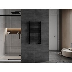 Mexen Apollo Fürdöszobai radiátor 860 x 450 mm, 422 W, fekete - W117-0860-450-00-70 Törölközö száritó radiátor Törölközö száritó radiátor Fürdöszobai radiátor