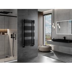 Mexen Apollo Fürdöszobai radiátor 1210 x 550 mm, 638 W, fekete - W117-1210-550-00-70 Törölközö száritó radiátor Törölközö száritó radiátor Fürdöszobai radiátor