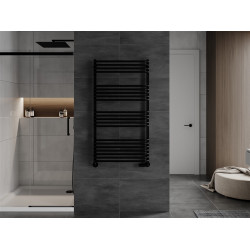 Mexen Apollo Fürdöszobai radiátor 1210 x 650 mm, 713 W, fekete - W117-1210-650-00-70 Törölközö száritó radiátor Törölközö száritó radiátor Fürdöszobai radiátor