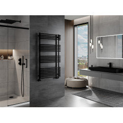 Mexen Apollo Fürdöszobai radiátor 1210 x 650 mm, 713 W, fekete - W117-1210-650-00-70 Törölközö száritó radiátor Törölközö száritó radiátor Fürdöszobai radiátor Fürdöszobai radiátor 493834 Mexen