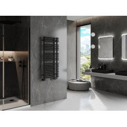 Mexen Akan Fürdöszobai radiátor 1080 x 500 mm, 784 W, fekete - W121-1080-500-00-70 Törölközö száritó radiátor Törölközö száritó radiátor Fürdöszobai radiátor Fürdöszobai radiátor 493834 Mexen