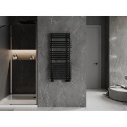 Mexen Akan Fürdöszobai radiátor 1080 x 500 mm, 784 W, fekete - W121-1080-500-00-70 Törölközö száritó radiátor Törölközö száritó radiátor Fürdöszobai radiátor