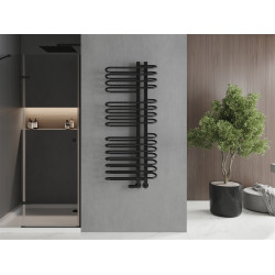 Mexen Ops Fürdöszobai radiátor 1300 x 550 mm, 694 W, fekete - W122-1300-550-00-70 Törölközö száritó radiátor Törölközö száritó radiátor Fürdöszobai radiátor