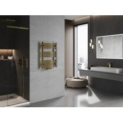 Mexen Ares Fürdöszobai radiátor 700 x 500 mm, 226W, arany - W102-0700-500-00-50 Törölközö száritó radiátor Törölközö száritó radiátor Fürdöszobai radiátor