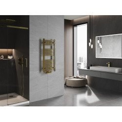 Mexen Ares Fürdöszobai radiátor 900 x 400 mm, 246 W, arany - W102-0900-400-00-50 Törölközö száritó radiátor Törölközö száritó radiátor Fürdöszobai radiátor