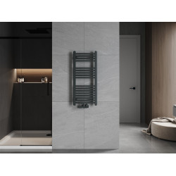 Mexen Ares Fürdöszobai radiátor 900 x 400 mm, 312 W, antracit - W102-0900-400-00-66 Törölközö száritó radiátor Törölközö száritó radiátor Fürdöszobai radiátor
