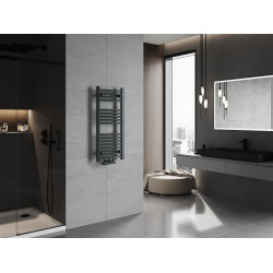 Mexen Ares Fürdöszobai radiátor 900 x 400 mm, 312 W, antracit - W102-0900-400-00-66 Törölközö száritó radiátor Törölközö száritó radiátor Fürdöszobai radiátor Fürdöszobai radiátor 493834 Mexen