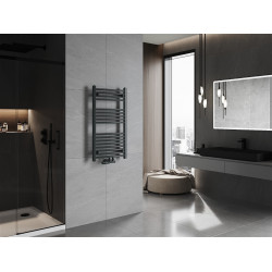 Mexen Ares Fürdöszobai radiátor 900 x 500 mm, 372 W, antracit - W102-0900-500-00-66 Törölközö száritó radiátor Törölközö száritó radiátor Fürdöszobai radiátor Fürdöszobai radiátor 493834 Mexen