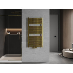 Mexen Ares Fürdöszobai radiátor 1200 x 600 mm, 490 W, arany - W102-1200-600-00-50 Törölközö száritó radiátor Törölközö száritó radiátor Fürdöszobai radiátor