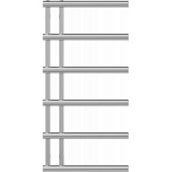 Mexen Jukon Fürdöszobai radiátor 988 x 500 mm, 364 W, króm - W116-0988-500-00-01 Törölközö száritó radiátor Törölközö száritó radiátor Fürdöszobai radiátor