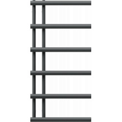 Mexen Jukon Fürdöszobai radiátor 988 x 500 mm, 461 W, antracit - W116-0988-500-00-66 Törölközö száritó radiátor Törölközö száritó radiátor Fürdöszobai radiátor