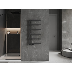 Mexen Jukon Fürdöszobai radiátor 988 x 500 mm, 461 W, antracit - W116-0988-500-00-66 Törölközö száritó radiátor Törölközö száritó radiátor Fürdöszobai radiátor