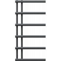 Mexen Jukon Fürdöszobai radiátor 988 x 500 mm, 461 W, antracit - W116-0988-500-00-66 Törölközö száritó radiátor Törölközö száritó radiátor Fürdöszobai radiátor