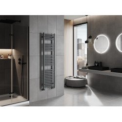 Mexen Hades Fürdöszobai radiátor 1500 x 400 mm, 574 W, antracit - W104-1500-400-00-66 Törölközö száritó radiátor Törölközö száritó radiátor Fürdöszobai radiátor