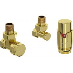 Mexen G00  termosztatikus szett, szögletes, arany  - W901-900-50 Termosztatikus fej készletek Termosztatikus fej készletek 500051 Mexen