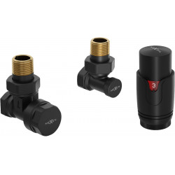 Mexen G00  termosztatikus szett, szögletes, fekete - W901-900-70 Termosztatikus fej készletek Termosztatikus fej készletek 500051 Mexen