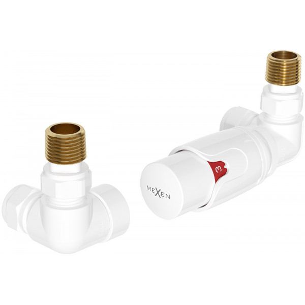 Mexen G00 termosztatikus szett, fehér - W903-900-20 Termosztatikus fej készletek
