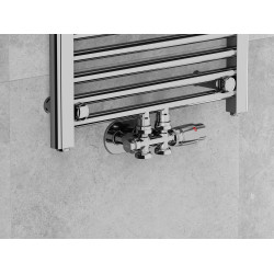 Mexen G00 szögletes/egyenes termosztatikus készlet, Duplex, DN50, Króm - W908-900-01 Termosztatikus fej készletek Termosztatikus fej készletek 500051 Mexen