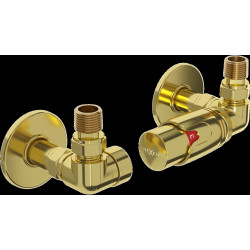 Mexen G00 termosztatikus készlet tengelyirányú takarással R, arany  - W903-900-904-50 Termosztatikus fej készletek Termosztatikus fej készletek 500051 Mexen