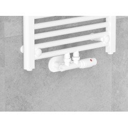 Mexen G00 termosztatikus szett sarokszelep takaróval R, Duplex, DN50, fehér - W907-900-905-20 Termosztatikus fej készletek Termosztatikus fej készletek 500051 Mexen