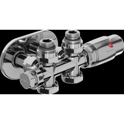 Mexen G00 termosztatikus szögletes/egyenes szett burkolattal R, Duplex, DN50, Króm - W908-900-905-01 Termosztatikus fej készletek Termosztatikus fej készletek 500051 Mexen