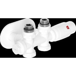 Mexen G00 termosztatikus szögletes/egyenes szett burkolattal R, Duplex, DN50, fehér - W908-900-905-20 Termosztatikus fej készletek Termosztatikus fej készletek 500051 Mexen