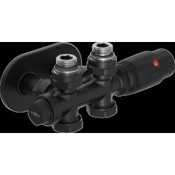 Mexen G00 termosztatikus szögletes/egyenes szett burkolattal R, Duplex, DN50, fekete - W908-900-905-70 Termosztatikus fej készletek Termosztatikus fej készletek 500051 Mexen