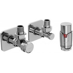 Mexen G00 termosztatikus szögletes készlet takaróval S, Króm - W901-900-909-01 Termosztatikus fej készletek Termosztatikus fej készletek 500051 Mexen